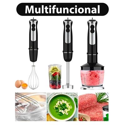 Mixer 4 Em 1 Batedor Fue Miniprocessador Triturador Inox 600W 110V