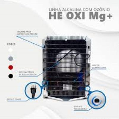 Purificador Água Super Alcalina Ionizada Ozônio E Magnésio Preto 220V