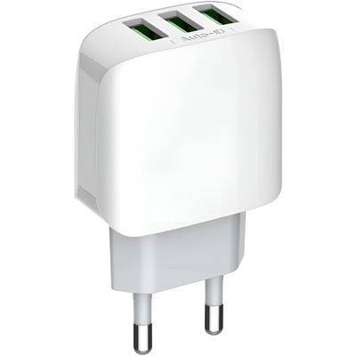 Adaptador Carregador Tomada Três Saídas Turbo 3.1A Cabo V8 - Potente, Rápido e Compacto