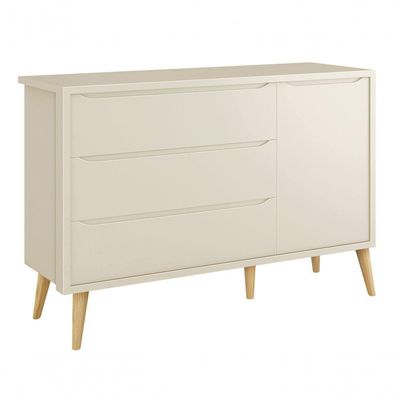 Jogo De Quarto Para Bebê Completo 3 Portas Théo New Areia Fosco Com Natural - Moveisaqui