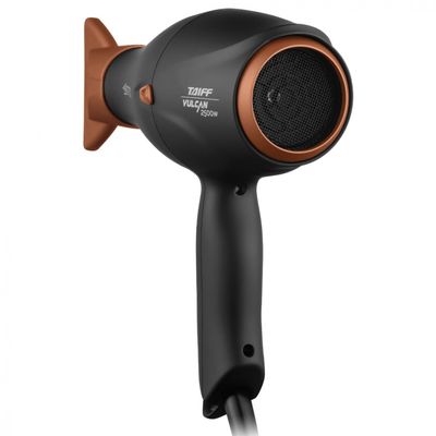 Secador de Cabelo Vulcan Digital 2500W Motor Digital Íons Anti-Frizz Preto e Cobre Taiff Preto com Cobre
