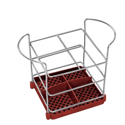 Porta Talheres 4 Divisões Utimil Vermelho