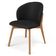 Cadeira de Jantar e Estar Living Estofada Mia L02 Couríssimo Preto - Lyam Decor
