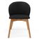 Cadeira de Jantar e Estar Living Estofada Mia L02 Couríssimo Preto - Lyam Decor