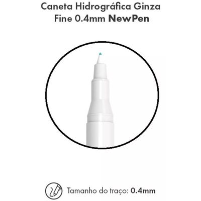 MARCADOR ARTISTICO GINZA FINELINER - BLUE ICE  3105 - NEWPEN