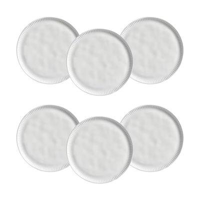 Conjunto de Pratos de Sobremesa Linhas New White 21,5cm 6 Peças Porto Brasil Branco