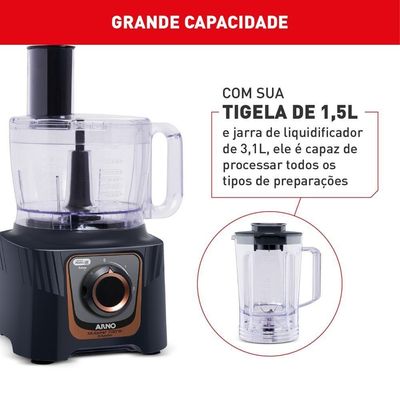 Multiprocessador Arno Multichef 700W Preto MP72 110V