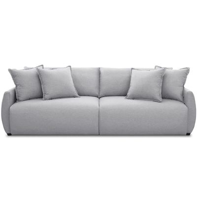 Sofá Cama Retrátil 2 Lugares Para Sala de Estar 170cm Sky T03 Linho Cinza - Lyam Decor