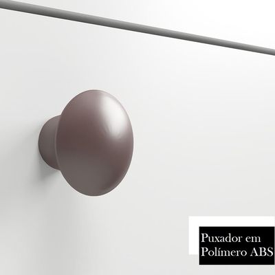 Balcão Gabinete Para Banheiro Com Pés 60cm Lionel B06 Branco Nogal - Lyam Decor