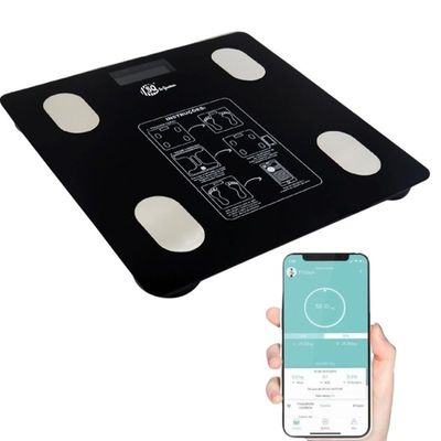 Balança de Bioimpedância com Bluetooth e APP inteligente Meça Gordura, Peso e Massa Muscular