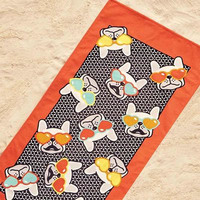 Toalha de Praia Lepper Best Friends Dog Love 70cmx140m Preto
