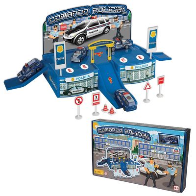 Posto De Comando Policial Com Carrinho Miniatura - Braskit