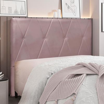 Cabeceira Decorativa King Size 1,95M Yves Veludo Lilás - Gran Belo
