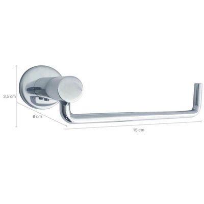 Kit Suporte Papel Higiênico Porta Toalha de Rosto 30cm Inox Lavabo Banheiro Jasmim