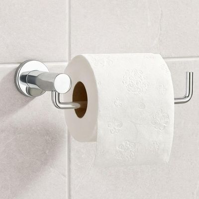 Kit Suporte Papel Higiênico Porta Toalha de Rosto 30cm Inox Lavabo Banheiro Jasmim