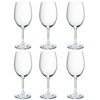 Jogo de taças para água em cristal Bohemia Roberta 450ml 6 peças