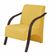 Poltrona Vênus 1 Lugar Braço Madeira Suede Amarelo