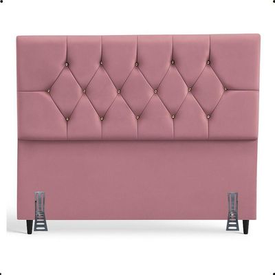 Cabeceira Para Cama Casal Queen 160 Cm Olívia E Frame Suede Rose