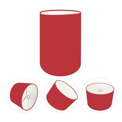 Cúpula Abajur E Luminária Cilíndrica Vivare Cp-7003 ø15x20cm - Bocal Nacional Bordo