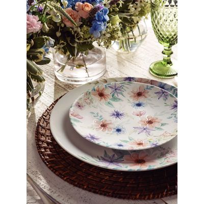 Aparelho de Jantar Tramontina Floratta em Porcelana Decorada 30 Peças
