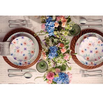 Aparelho de Jantar Tramontina Floratta em Porcelana Decorada 30 Peças