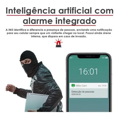 Kit 3 Câmera Segurança Imx Wifi Fullhd Intelbras Cartão 32gb