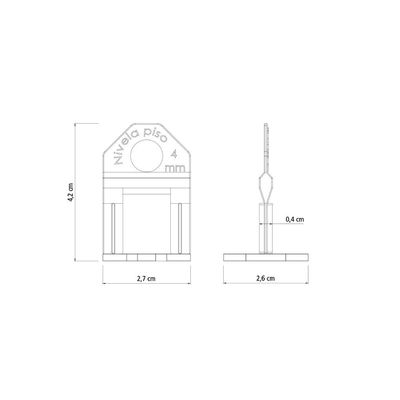 Base Espaçadora Plástica Tramontina Estreita Eco 4 mm (Saco com 100 un.)
