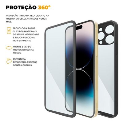 Capa 360 para iPhone 14 Pro Max - Preta - Gshield