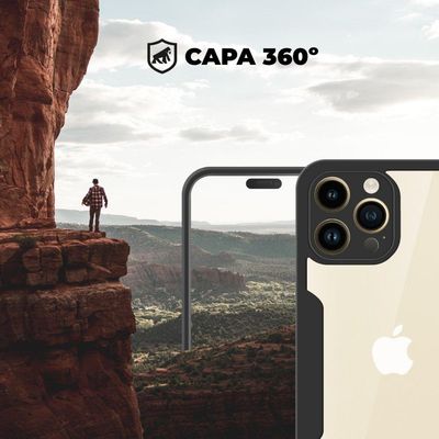 Capa 360 para iPhone 14 Pro Max - Preta - Gshield