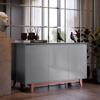 Buffet 3 Portas Flow Cinza