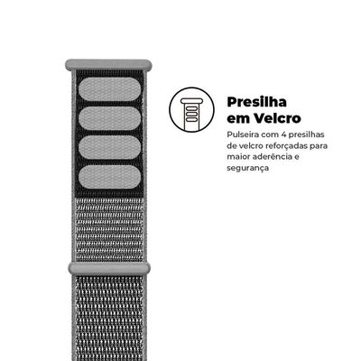 Pulseira para Apple Watch 42 / 44 / 45MM Ballistic - Cinza - Gshield