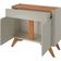 Buffet Aros 2 Portas Pés Madeira Maciça - Mavaular Off White-naturale