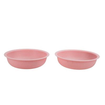 Comedor Pote Para Ração Agua Tigela Duplo Cachorro Gato Silicone Rosa