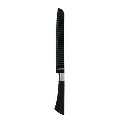 Jogo De Facas 6 Peças Com Tesoura Aço Inox Preto Cozinha