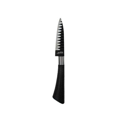 Jogo De Facas 6 Peças Com Tesoura Aço Inox Preto Cozinha
