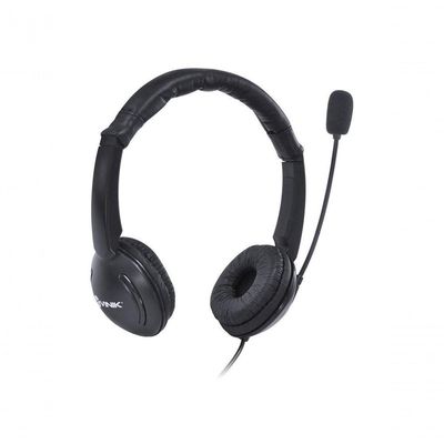 Fone De Ouvido Headset Corp Usb Com Microfone - Preto - Vk390