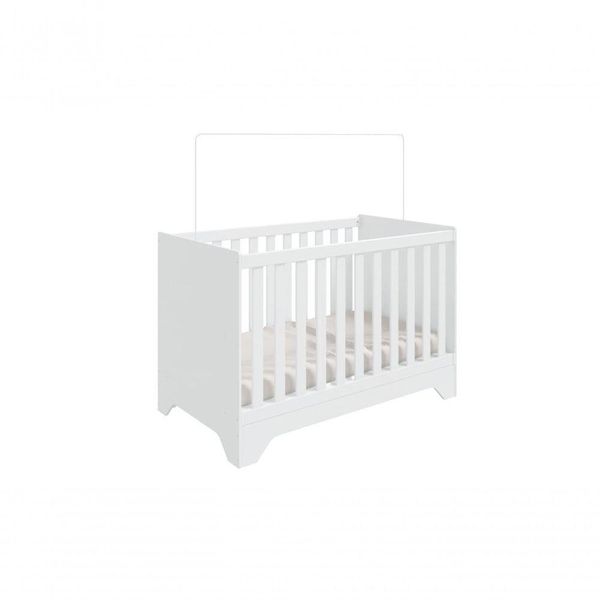 Berço Estilo Americano Popy - Moveis Peroba Branco Brilho