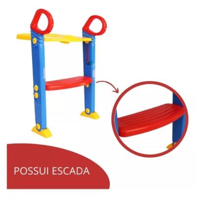 Troninho Redutor Assento Infantil Vaso Sanitário Escada Pinico Portátil Ajustável Desfralde