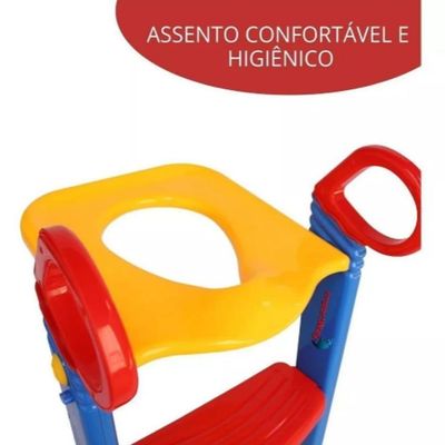 Troninho Redutor Assento Infantil Vaso Sanitário Escada Pinico Portátil Ajustável Desfralde