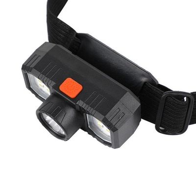 Lanterna Cabeca Triplo Led Recarregavel Usb 3 Lampadas Farol Capacete Trilha Camping
