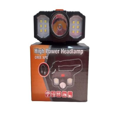 Lanterna Cabeca Triplo Led Recarregavel Usb 3 Lampadas Farol Capacete Trilha Camping