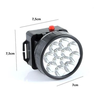 Lanterna Cabeca 7 Super Led Ciclista Capacete Bike Trilha Camping Obra Pesca Farolete Sinalizador Corrida Ajustavel Lamp