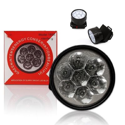 Lanterna Cabeca 7 Super Led Ciclista Capacete Bike Trilha Camping Obra Pesca Farolete Sinalizador Corrida Ajustavel Lamp