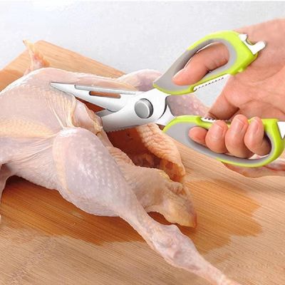 Tesoura Culinaria Multifuncoes 6 Em 1 Faca Descasca Corta Quebra Nozes Abre Garrafa Aco Inox Desmontavel Su