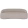 Sofá 4 Lugares Curvo Sala De Estar Living Lótus D02 Bouclê Bege 260 Cm B-62