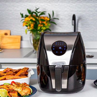 Fritadeira Elétrica Britânia Air Fryer Digital Inox 5L BFR41PI Preta/Inox 110V