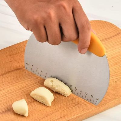 Cortador Pizza Manual Espatula Misturador Massas Paes Tortas Verdura Inox