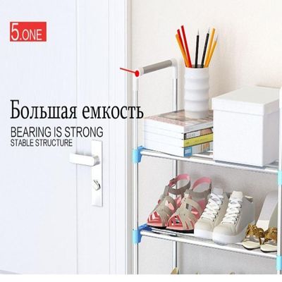 Estante Organizador Inox 5 Prateleiras Sapateira 15 Pares Lavanderia Rack Multiuso Bandeja Banheiro