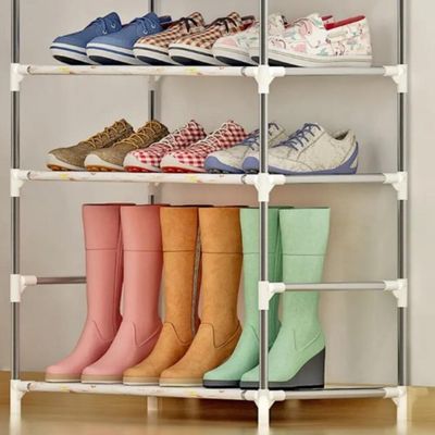 Estante Organizador Inox 5 Prateleiras Sapateira 15 Pares Lavanderia Rack Multiuso Bandeja Banheiro