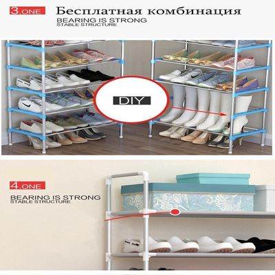 Estante Organizador Inox 5 Prateleiras Sapateira 15 Pares Lavanderia Rack Multiuso Bandeja Banheiro